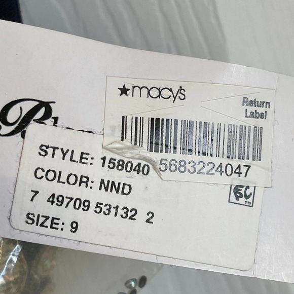 Prom Dress Blondie Nites Navy Blue Fit & Flare Applique Formal Prom Dress Size 9 - Picture 10 of 12